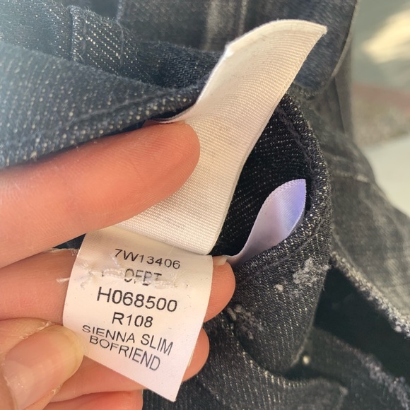 Lucky Brand Y2K Sienna Slim Boyfriend black embroidered low rise jeans size 0/25 - Picture 6 of 16